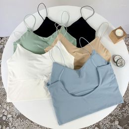 Women's Tanks Women Lingirie Tops Vest Casual Cotton Female Spaghetti Strappy Camis Crop For Summer