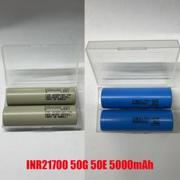 Yüksek En Kalite INR21700 50G 50E 5000mAH 21700 Pil 35A 3.7V Gri Mavi Drenaj Şarj Edilebilir Lityum Piller Samsung vs 30t 40T