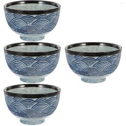 Bowls 4 Count Sushi Rice Bowl Ramen Set Kitchen Ceramic Dishes Water Japanese