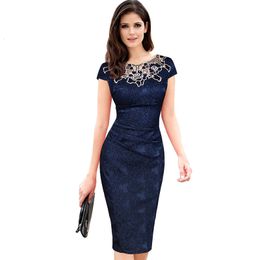 Casual Dresses Lace Dress Women Temperament Round Collar Sleeveless Fit For Party Vestidos Causual Trendy Mini Pencil Dress 230329