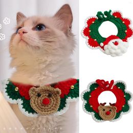 Dog Collars XWQ Pet Collar Santa Claus Elk Pattern Holiday Dress Up Skin Friendly Christmas Cat For Year