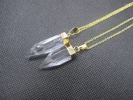 Chains Natural Stone Real Clear Quartz Necklaces For Women Crystal Gem Pendant Necklace