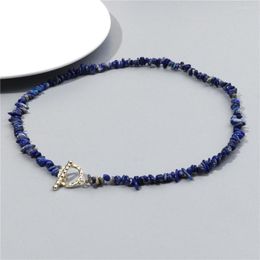 Pendant Necklaces Men Gravel Stone Necklace Natural Charm Lapis Lazuli Amazonite Chip Women Fashion Energy Jewlery