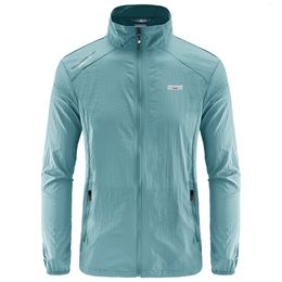 Men's Jackets Mens Streetwear Summer Sun Protection jackets For Sports Cycling Thin Hiking Fishing Coats Men jaqueta masculina Brand Clothing 230329
