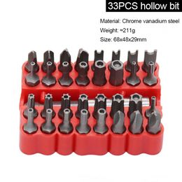 Hand Tools 33Pcs Screwdriver Head Mini Tool Bit Set Security Screw Hex Hollow/Solid Tips Special