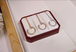 Projektant Love Circle Wisiant Naszyjnik Mody Diamentowe naszyjniki dla mężczyzn i kobiet Prezent 18 -karatowy Złota Luksusowa biżuteria