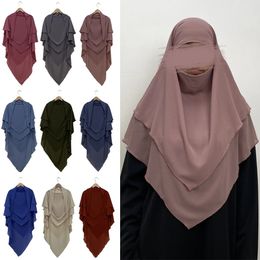 Eid Prayer Garment Long Khimar Islamic Women Hijab Sleeveless Tops Abaya Jilbab Ramadan Abayas Muslim Arab Clothing