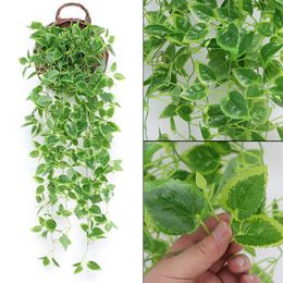 Decorative Flowers 105cm/41in Artificial Ivy Vines Fake Plants Leaves Garland For Greenery Wall Backdrop Home Garden Balcony Outdoor Decor