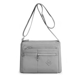 3pcs Messenger Bags Women Nylon Plain Multifunctional Zipper Pouch Waterproof Protable Crossbody Bag Mix Color