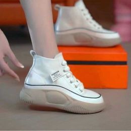 Dress Shoes Platform Heels Casual Sport Women Shoes Running Pu Sneakers Woman Autumn New 2022 Women's Vulcanised Shoes Lace Up Zapatil Mujer AA230328