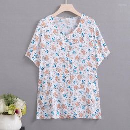 Women's Blouses Summer Short Sleeve Cardigan For Women Tops 2023 Casual Middle-aged Women's Elegant Oversize Vintage Clothes