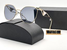 Designer Sunglasses For Women Men New Model Eyewear Special UV 400 Protection Letters Leg Double Beam Metal Frame Outdoor Brands Design 7276