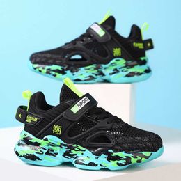 Athletic Outdoor 2022 summer teens Kids Boys girls Casual Shoes Children Sneakers Breathable Mesh Lightweight SPORTS Flats Cartoon Shoe 8 12 year W0329