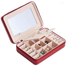 Jewellery Pouches Portable Box Travel Comestic Casket Organiser Earrings Ring Multi-Function Storage