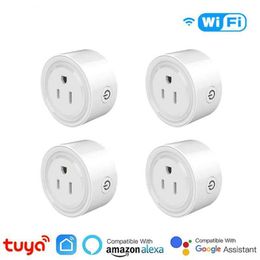 Sockets CORUIenchufe inteligente con WiFi para el hogar toma de corriente con Control remoto Compatible con Alexa y Google Home 10A Tuya US Z0327