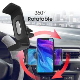 Car Mini Phone Holder Air Vent Mount 360 Degree Rotatable Simple Navigation Bracket Universal Auto Phone Stand Car Holder