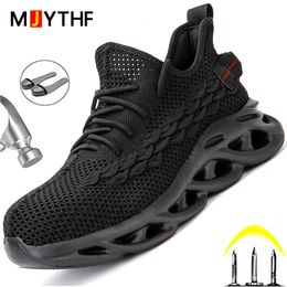 Dress Shoes Indestructible Work Safety Boots Steel Toe Cap Men Sneakers Male 230329