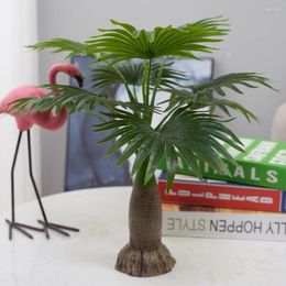 Decorative Flowers Artificial Palm Leaf Plastic Plants Tropical Sunflower Tree Fake Mini Plant Faux Branch Leafs Home Accessories For Living