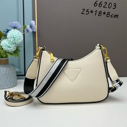 Hobo Handbags Clutch Bag Crossbody Handbags Shoulder Bags Thick Lychee Pattern Double Shoulder Strap Fabric Webbing Cowhide Leather Zipper closure