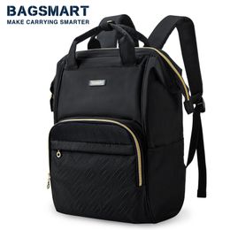 School Bags Laptop Backpacks for Women BAGSMART Travel Backpack 15.6 Inch Notebook Doctor Back pack for School College Work Business Trip 230328