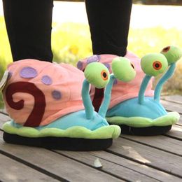 Slippers Funny Home Shoes Woman Cartoon Cotton Cute Little Snail Velvet Women Comfortable Ware Couples