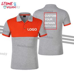 Men's Polos Design/print Text Or Picture Short-sleeved Cotton Polo Shirt Adult Office Work Clothes Casual Simple And Comfortable Y2303