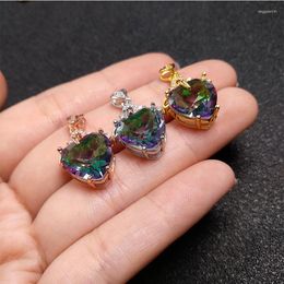 Pendant Necklaces Danymia Unusual Heart Colourful Zircon Crystal Nacklaces Items Aesthetic Korean Fashion Jewellery For Women