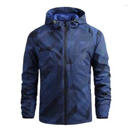 Men's Jackets Mens Large Size Spring And Autumn Coats Multicolor Brand Casual Loose Outdoor Sports Hooded Zipper Overcoat