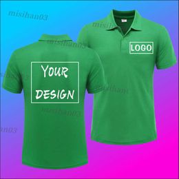 Men's Polos Summer Short Sleeve Polo Custom Printing Casual Lapel Shirt Embroidery Pattern Fashion Quick Dry Top Design Men And Women Y2303