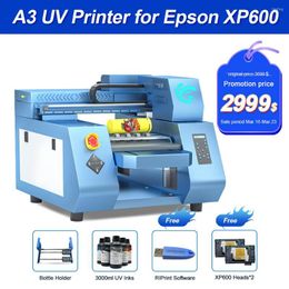 Colorsun UV Printer A3 Flatbed For XP600 Printing Machine A3UV Phone Case Bottle Wood Acrylic Metal