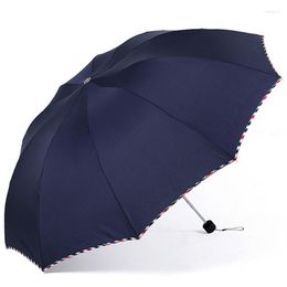 Umbrellas High Quality Folding Rain Umbrella Anti-UV Waterproof Portable Travel Male Female Sunny Parasol Parapluie