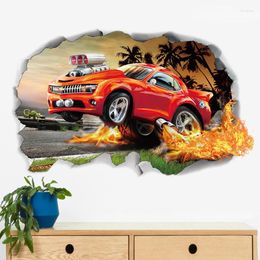 Wall Stickers Car 3D Wallpapers For Kid Child Bedroom Living Room Dormitory Decoration Decals Posters Removable Waterproof