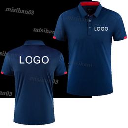 Men's Polos 8 Color Quick Dry Sports Polo Shirt Custom Design Company Brand /Print Embroidery Breathable Lapel Short Sleeve Tops Y2303