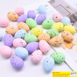 4cm Foam Easter Eggs Happy Easter Decorations Painted Bird Pigeon Eggs DIY Craft Kids Gift Favour Home Decor Easter Party Decoration Min