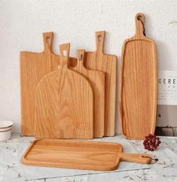 Square Kitchen Chopping Block Wood Home Cutting Board Cake Sushi Plate Serving Bread Dish Fruit Plate Sushi Tray Steak