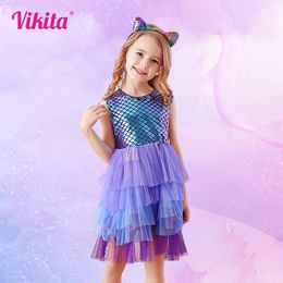Girls Dresses Perform Mermaid Children Princess Tutu Toddlers Summer Prom Kids Birthday Party School Casual Clothes 230329