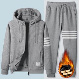 Men's Tracksuits Men Clothing Korean Fashion Winter Men Sets Two Piece Hoodies And Pant Sweatshirts Designer Clothes Plus Size Tracksuit 230329