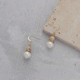 Dangle Earrings One Pair Semi-Precious Synthetic Stone And Fresh Water Pearl Earring (BE1066)
