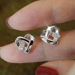 Stud Earrings CAOSHI Stylish Lady Heart For Engagement Ceremony Modern Style Fashion Accessories Wedding Fancy Dainty Jewellery