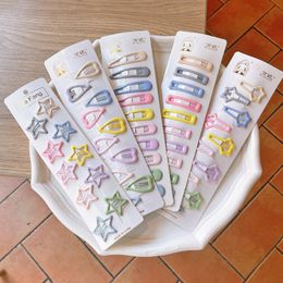 Hair Accessories 10pcs Snap Clips for Girls Clip Pins BB pins Color Metal Barrettes Baby Children Women Styling 230328