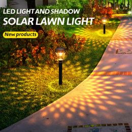 Garden Lights Outdoor Waterproof RGB White Yellow Lighting Solar Path Lawn Light Christmas Garden Decorative Landscape Shine Lamps 12 LL