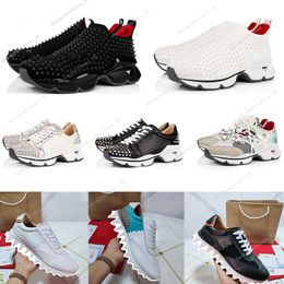 Designer Sneaker Men Women Casual Shoes Studded Spikes Shoes Fashion Platform Sneaker Flat Serrated Walking Trainers Size35-47