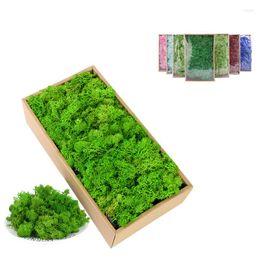 Decorative Flowers 200g Home Living Room Wall DIY Flower Accessories High Quality Artificial Green Plant Immortal Fake Moss Grass