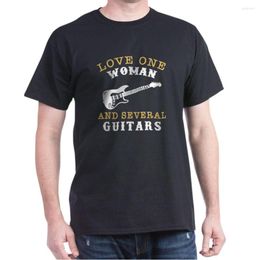 Men's T Shirts Love One Woman And Several Guitars T-Shirt