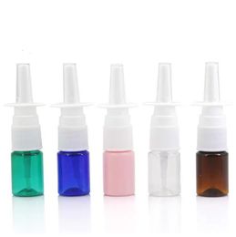 5ML Colourful PET Empty Fine Nasal Spray Mist Plastic Bottle, Cosmetic Nose Spray Bottles