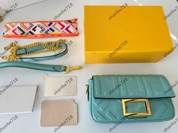 5A Level Baguette Bag with Silk Scarf/Cosmetic Mirror Women Silk Satin Shoulder Crossbody Bags Designer Handbags Vintage Emboss Messenger Purses