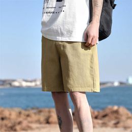 Mens Shorts Legible Summer Casual Denim Shorts Men Solid Loose Shorts Male Straight Short Pants Man AA230328