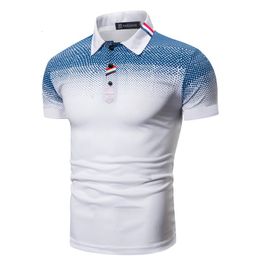 Mens Polos Summer Casual Polo Shirt Men Short Sleeve Business Fashion Design Tops Tees 230329