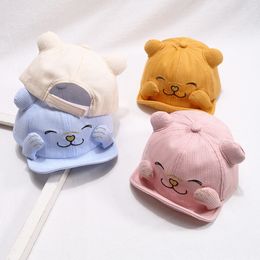 Caps Hats Cartoon Animal Baby Baseball Cap Spring Summer Breathable born Sun Soft Cotton Kids Infant Boy Girl Visor 230328