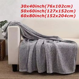 Wholesale Sublimation Grey Baby Blanket 76x102cm Heat Transfer Blank Soogan Theramal Children Carpets 30x40inch 50x60inch 60x80inch Blankets A12